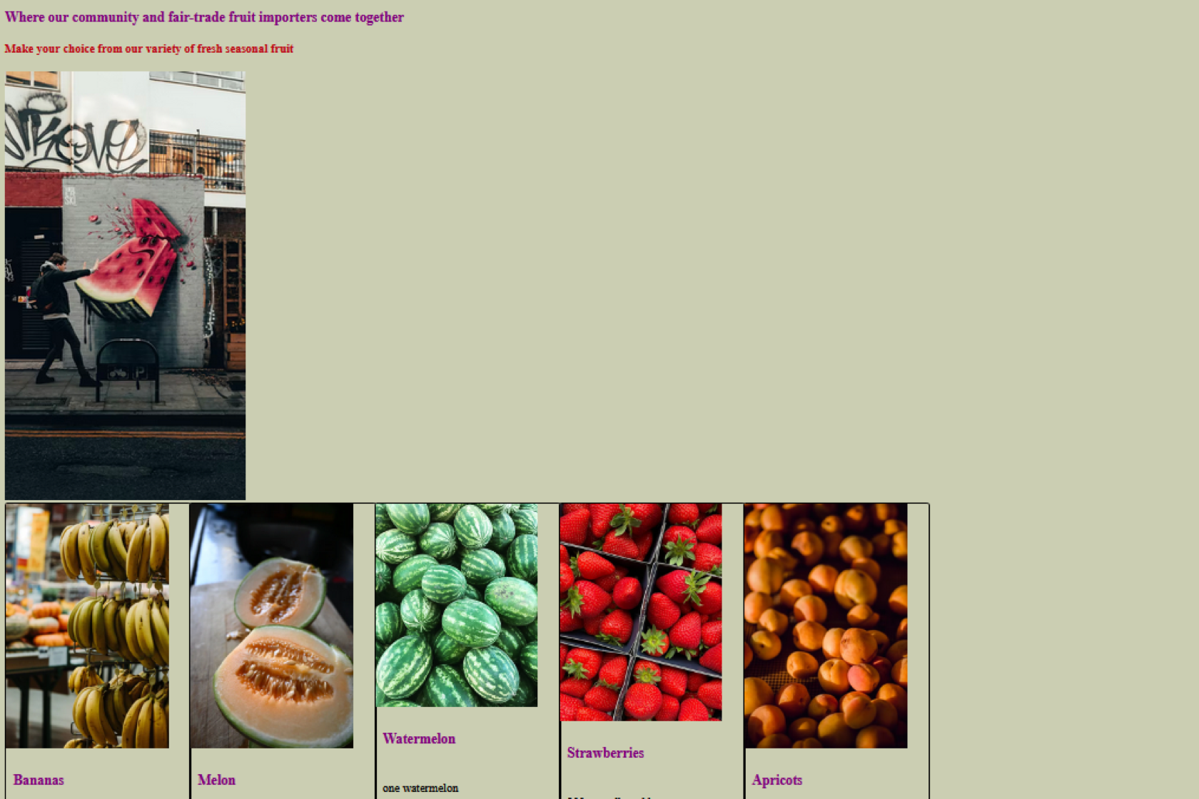 Fruitshop online shop